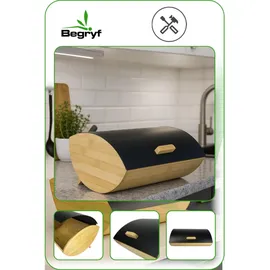 OEM Brokasten Bambus/Stahl Schwarz
