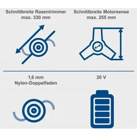 SCHEPPACH 20V Akku Freischneider BC-BCH330/20-X 20V-IXES Solo ohne Akku/ Lader