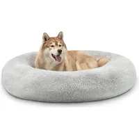 LIONTO Hundebett Donut L 120 cm hellgrau