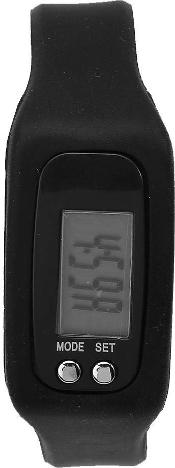 Alomejor Step Counter Smart Armband Uhr Armband Kalorienzähler Schrittzähler Sport Fitness Tracker(Schwarz)