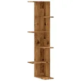 vidaXL Wand-Eckregal Altholz-Optik 36,5x36,5x140 cm Holzwerkstoff