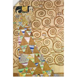 Artland Wandfolie »Die Erwartung Vorlage zum Stocletfries«, Frau, (1 St.), selbstklebend Artland Farbe Bild(er): goldfarben