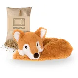 Habibi Plush Premium – 1740 Neck Warmer/Schal/Nackenhörnchen Fuchs f. Kinder und Erwachsene, herausnehmbare Körnerfüllung - Wärmestofftier/Wärmekissen zum Erwärmen in der Mikrowelle/Backofen