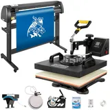 Vevor 38x38cm Heißpresse maschine 5 In 1 Transferpresse hitzepressemaschine und 1350mm Vinyl Cutter Plotter Cutting Plotter Desktop Machine