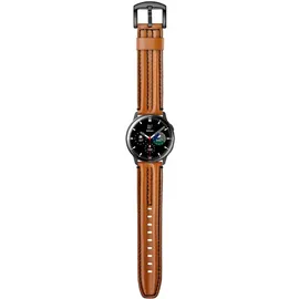 system-s Armband flexibel aus Silikon 20mm für Samsung Galaxy Watch 4 Smartwatch Braun