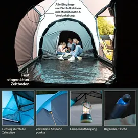 Skandika Hammerfest 4 Sleeper Protect Blau/Schwarz