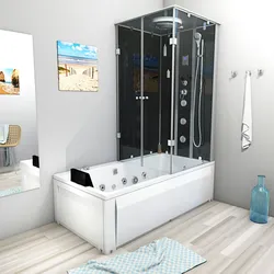 Whirlpool Wanne Duschtempel Dusche Duschkabine K05-L31-WP 180x90 cm ohne 2K Scheiben Versiegelung