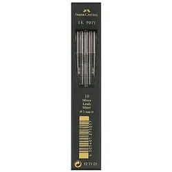 FABER-CASTELL TK 9071 Fallminen-Bleistiftminen schwarz B 2,0 mm, 10 St.