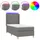 vidaXL Boxspringbett 100 x 200 cm Dunkelgrau