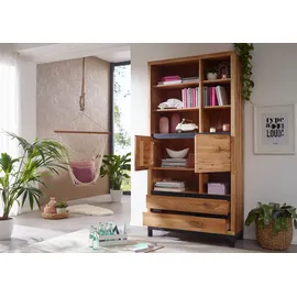 Massivmoebel24 Bücherregal 100 x 40 x 200 cm Beige