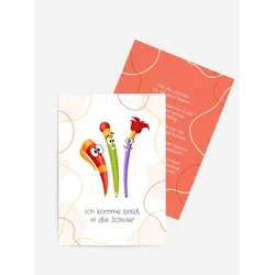 Einladungskarten Einschulung selbst gestalten mit Spruch und Fotos im Onlinedesigner bei Meine-Kartenmanufaktur.de