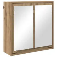 VidaXL Badezimmerspiegelschrank mit Tür Artisan-Eiche 60 x 20 x