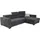 JOB Eckcouch Stoff 2-Sitzer Grau