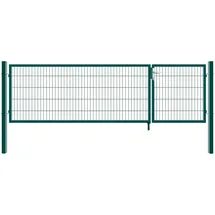 Home Deluxe Doppelflügel Gartentor 350 x 180 cm Grün/Metall