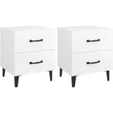 vidaXL Nachtschrank 40 x 35 x 47,5 cm Weiß