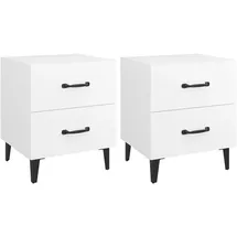 vidaXL Nachtschrank 40 x 35 x 47,5 cm Weiß