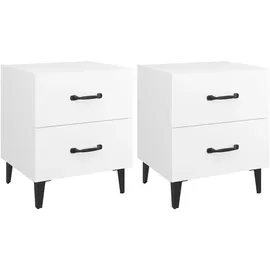 vidaXL Nachtschrank 40 x 35 x 47,5 cm Weiß