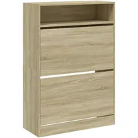 VidaXL Schuhschrank mit 2 Klappen Sonoma-Eiche 80x34x116 cm