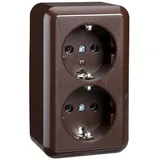 Elso Steckdose 2-fach 16A Contura Braun 1 St.