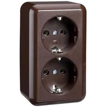 Elso Steckdose 2-fach 16A Contura Braun 1 St.