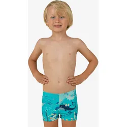 Badehose Boxer Baby/Kinder - Druckmotiv Aquamarin hellblau Gr. 98 - 3 Jahre