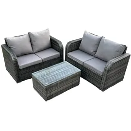 fimous Gartenlounge-Set 4-tlg. Dunkelgrau