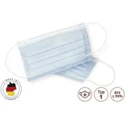 Medizinischer Mund-Nasen-Schutz, Typ I, Pck=50St, EN 14683:2019, made in germany