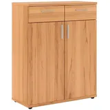 Kommode, Buche, Metall, Kernbuche, furniert,furniert, teilmassiv,massiv, 2 Fächer, 2 Schubladen, 84x107x39 cm, Goldenes M, Made in Germany, DGM-Klimapakt, Typenauswahl, Wohnzimmer, Kommoden & Sideboards, Kommoden