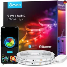 Govee RGBIC LED Strip 20m, LED Streifen mit Segmentcontrol, Musik Sync, 64 Szenenmodus, Steuerbar via App-Steuerung,Farbwechsel, Geeignet für Zuhause Schlafzimmer, 2 Rollen von 10M