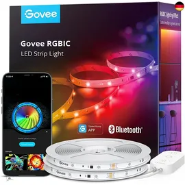 Govee RGBIC LED Strip 20m, LED Streifen mit Segmentcontrol, Musik Sync, 64 Szenenmodus, Steuerbar via App-Steuerung,Farbwechsel, Geeignet für Zuhause Schlafzimmer, 2 Rollen von 10M