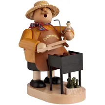 KWO Olbernhau 21659 Räuchermännchen Grillmeister, 21 cm