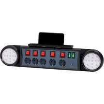 NORTHPOINT Steckdosenleiste mit Lichtauslass zur Wandmontage separaten EIN-/Ausschaltern USB und USB-C Anschlüssen Smartphonehalterung 1,8m Kabel