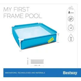 BESTWAY My First Frame Pool 122 x 122 x 305 cm blau