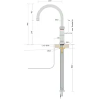 BieTal® Quooker Wasserhahn Classic Fusion Round verchromt glänzend & PRO3 & CUBE