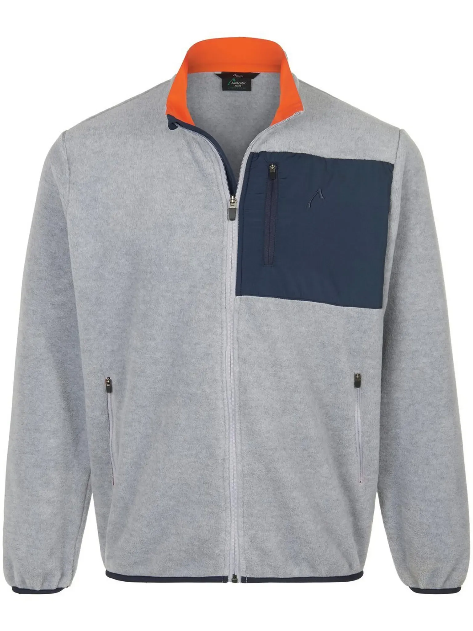 Fleecejacke Authentic Klein grau