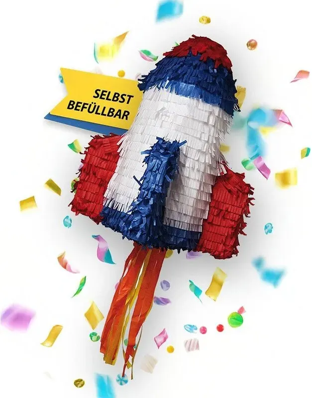 Party Factory Pinata Pinata Rakete mit Ziehbändern