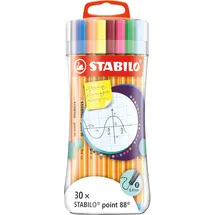 Stabilo point 88 sleeve pack - mit 30 verschiedenen Farben