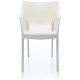 Kartell Armlehnstuhl Dr. No wachsweiss weiß, Designer Philippe Starck, 78.5x51.5x66 cm