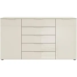 Rauch Kombikommode 180 x 100 x 42 cm Beige / Glas Beige (Champagner)