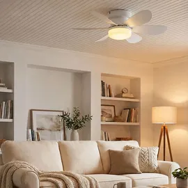 EGLO LED Deckenventilator 52 cm Deckenventilator Weiß