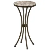 Dehner Mosaikblumenhocker Grazia, Braun, Grau