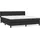vidaXL Boxspringbett mit Matratze Schwarz 180x200 cm Kunstleder