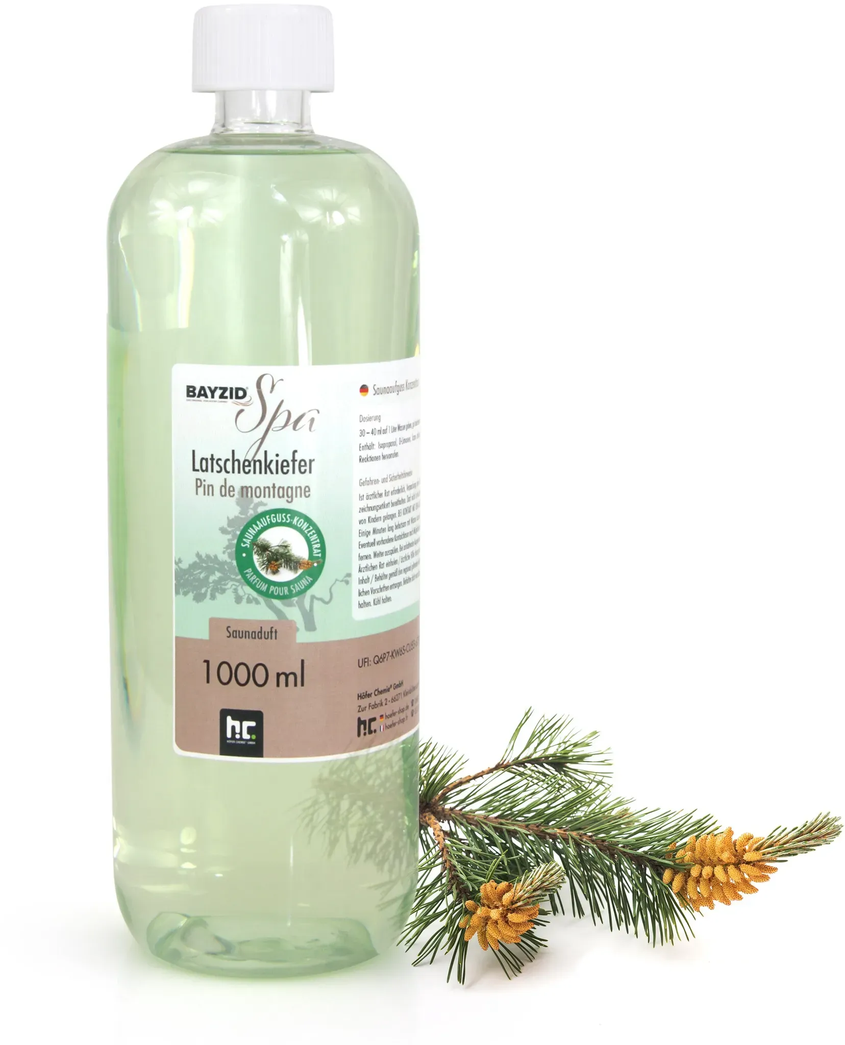 1x 1 L Parfum de sauna  SPA - Pin de montagne en bouteille de 1 L