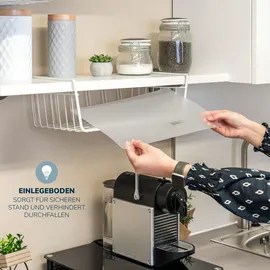 ELUNO Schrankkorb 2er Set inklusive Einlegeböden und Kratzschutz 41 x 0 x 0 cm weiß