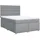 vidaXL Boxspringbett mit Matratze Hellgrau 140x200 cm Stoff
