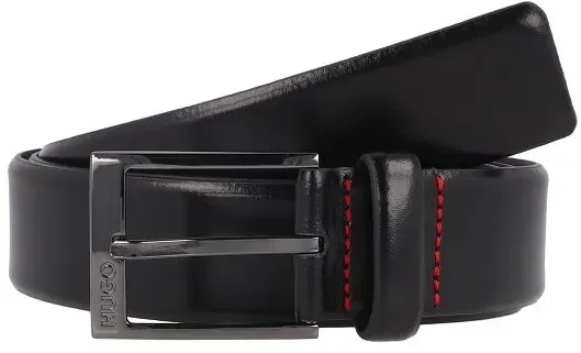 Hugo Garney Gürtel Leder 100 cm schwarz