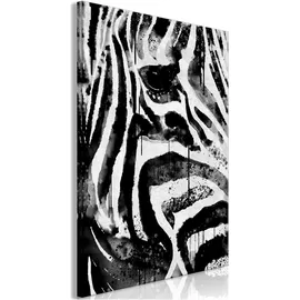Artgeist Artgeist, Wandbild Zebra, Leinwand, Hochformat, 80 x 120 cm)