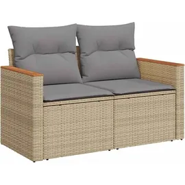 vidaXL Garten-Sofagarnitur 9-tlg. Loungeset beige