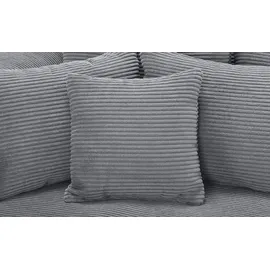 Smart Ecksofa in modernem Cord Lianea ¦ grau ¦ Maße (cm): B: 291 H: 86 T: 208.0