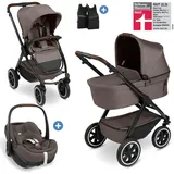 ABC-Design ABC Design 3in1 Kombi-Kinderwagen-Set Samba 2 All in OneSize - Braun